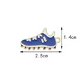 Blue and white enamel soccer shoe charm in gold plating for DIY jewelry making - Blue Shoe