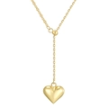 Elegant gold S925 silver Y-shaped necklace featuring a polished heart pendant for women - 925 Silver / Gold