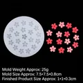 Silicone cherry blossom flower mold A53 for resin fondant making 7.5cm diameter - Sakura Style (A53) / Clear