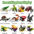 Set of 12 creative insect building blocks including dragonfly butterfly and beetle toys - 12 Styles Full Set