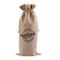 Burlap wine gift bag with drawstring featuring Officially Retired 2024 printing - Retirement 4