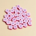 Mélange de perles fleurs en pâte polymère 10mm rose et violet pour création bijoux - Rose rouge