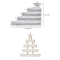Siliconen mal voor gelaagde kerstbordjes met ster voor DIY hars hanger decoratie - Kerstladder Hangbord / Helder Wit