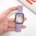 Purple three-link resin watch strap for Apple Watch Series 9/8/7/SE in vibrant violet - Purple
