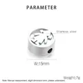 15 mm Edelstahlperle mit Mädchen-Silhouette für DIY Armbandgestaltung - Mädchen (KLJ5492-Z)