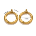 18mm golden stainless steel spring ring clasp with 3mm tube and 5.5mm opening size - 3x18mm / Gold