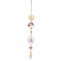 Golden Tree of Life crystal suncatcher with moon and multi-colored stones - Multicolor Tree of Life