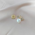 Elegant gold bee brooch featuring white faux pearls and sparkling crystal wings on silk - Bee Brooch (XZ0035)