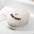 Detail of baby mesh beret with bear embroidery and breathable fabric for toddlers - 52cm (2-5 Years) / White