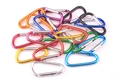 Colorful D-ring aluminum alloy carabiner clip assortment for outdoor gear and keychains - Multicolor