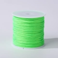 Fluorescent green 0.8mm nylon cord on white spool for handmade jewelry making - Deep Fluorescent Green