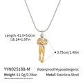 Details zu zweifarbigem Umarmungs-Anhänger aus Edelstahl mit Maßen und Gewicht - Zweifarbiger Stil (YYN025188-M)