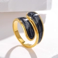 Gold Schwarz Grau Marmormuster Stil (JR285)