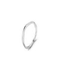 Minimalistischer S925 Sterlingsilber Ring mit unregelmäßiger Wellenstruktur in Silber - US-Größe 3,5 / Silber