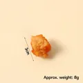 Realistisches künstliches Brathähnchen-Nugget Modell Schlüsselanhänger 3cm Harzdeko - Gebratenes Popcorn-Hähnchen (Ohne Schlaufe)