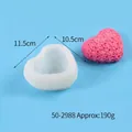Stampo in silicone cuore 3D per candele fai da te con intricato rilievo floreale - Trama Floreale / Grande (50-2988-D)