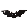 Cute black bat Halloween gift tag with purple eyes made of premium felt material - Black Bat