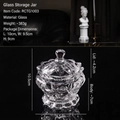 European transparent crystal glass candy jar with relief patterns and lid for storage - Exquisite Pattern Jar (RCTG1003)