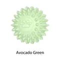 Avocado green spiky TPR dog toy ball with paw print pattern for dental care - M / Green
