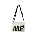 Sac bandoulière blanc style urbain avec imprimé NE et sangle noire réglable pour enfant - Blanc