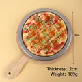 Realistic 18cm pizza model with bacon and cheese toppings for window display props - Black Pepper Luncheon Meat Cheese Pizza
