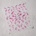 Pink and purple gradient 3D wing nail art stickers style H-271 on clear film base - M271 Jelly Glue Pink Purple Gradient Wings