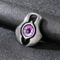 Colgante punk retro de acero de titanio con diseño de ojo de diablo púrpura - Solo Colgante (KP116411-MZOZ) / Ojo Púrpura
