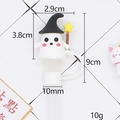 Ghost wizard straw cover made of soft silicone for 10mm Stanley cup straws - White Star Ghost / Bagged without Straw