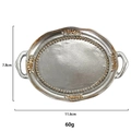 Retro silver jewelry tray with gold edge, dimensions 11.6x7.8cm and 60g weight details - European Silver Model 02
