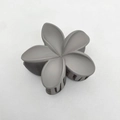 Matte grey flower hair claw clip with frosted texture for beach vacation hairstyles - Large (Approx. 8x7x4.3cm) / Space Gray (Matte)