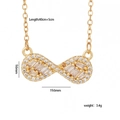 Collana con ciondolo infinito oro, dimensioni 19,6mm x 9,6mm, stile elegante - Medio-Oro-Infinito 664
