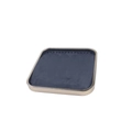 Navy blue velvet jewelry display tray with champagne gold metal frame for rings - 29.5x29.5cm Necklace Tray-Grey