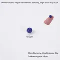 Miniatur 0,6 cm PVC künstliche Blaubeer-Perle für DIY Kuchen und Bastelzubehör - 0.6cm (Klein) / Blau
