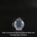 Silikonform für DIY Harzkugeln mit Maßen 5,3x5,1cm für nahtlose kugelförmige Bastelprojekte - 5cm