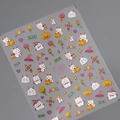 Stickers ongles mats MN-344 avec motifs Halloween mignons, citrouilles et fantômes - Orange Violet Rose Halloween Fantôme Chapeau de Sorcière (MN344)