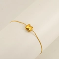 Adjustable 18K gold plated stainless steel chain bracelet with a 3D letter S pendant - Letter Z