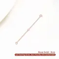 8cm 925 sterling silver adjustable extension chain for jewelry in rose gold finish - 8cm / Rose Gold