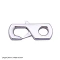 Detailed view of silver stainless steel lobster clasp with dimensions 26mm by 9.5mm - 9MM Trapezoid 19CM (Cuban Clasp)