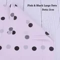 Pink tissue paper with 2cm black polka dots for floral bouquets and gift wrapping - Pink Black Big Dots