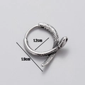 Gedetailleerd formaat van de zilveren vintage slangenringoorring voor heren van 1,9 cm - Slangenvorm (S20)
