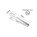 24cm 304 stainless steel food tongs with 1mm thickness for BBQ and bread serving - Small (24cm) / 93g