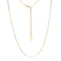 French vintage stainless steel gold necklace with colorful beads and lobster clasp - Summer Collection SL919-summer