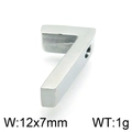 Silver stainless steel number 7 pendant necklace for men and women, size 12x7mm - Number 7 (KLJ4365-Z)
