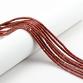 Strands of 2x4mm natural red cylinder stone spacer beads for DIY jewelry making - Red Jasper