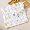 A-grade pure cotton 6-layer gauze baby face towel with colorful pineapple print pattern - Pineapple
