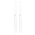Orecchini pendenti asimmetrici a stella in argento per donna dallo stile trendy - Rame / Linea dell'orecchio a stella extra lunga (Colore argento)