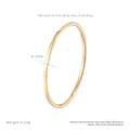 Anello minimalista sottile da 0,7 mm in oro 14K realizzato in acciaio al titanio durevole - Taglia US 5 / Oro 14K Ultra Sottile