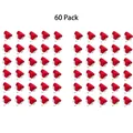 Mini Christmas hat cutlery holders in red and white plush fabric, pack of 60 pieces - No.51 Classic Red White / 60Pcs Set