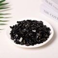 Polished natural black obsidian crystal stones displayed in a white ceramic dish - Obsidian (7-9mm) 100g