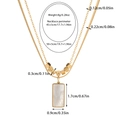 Detailed size specifications for layered gold shell pendant necklace with measurement data - Gold Simple Shell